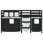 vidaXL Lit mezzanine enfants avec rideaux sans matelas 90x200cm