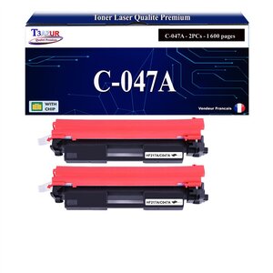 T3AZUR -2x Toners compatibles avec Canon 047 (2164C002) pour Canon LBP112  LBP113w  MF112  MF113w  LBP-112  LBP-113w  MF-112  MF-113w