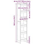 vidaXL Bibliothèque Chêne Fumé 80 x 30 x 155 cm Bois d'ingénierie