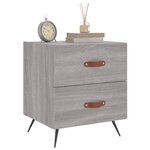 vidaXL Tables de chevet 2 Pièces sonoma gris 40x35x47 5 cm