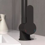SCHÜTTE Mitigeur de cuisine avec bec extractible LONDON noir mat