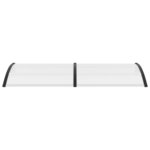 vidaXL Auvent de porte Noir et transparent 240x75 cm PC