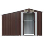 vidaXL Abri de jardin marron 277x93x179 cm acier galvanisé