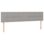 vidaXL Sommier à lattes de lit matelas LED gris clair 120x190 cm tissu