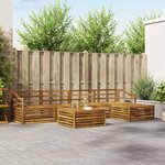vidaXL Ensemble de canapés d'extérieur 6 Pièces Naturel