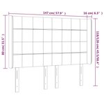 vidaXL Tête de lit à LED Vert foncé 147x16x118/128 cm Velours