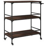 vidaXL Chariot cuisine chêne marron 100 5x50x105 cm bois d'ingénierie