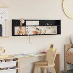 vidaXL Étagère à magazines avec étagère Chêne noir 100 x 12 x 30 cm