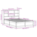 vidaXL Cadre de lit sans matelas blanc 140x190 cm bois de pin massif