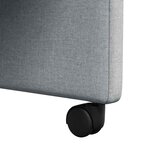 vidaXL Chaises de Salle à Manger avec Roues 2 Pièces Gris clair tissu