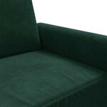 vidaXL Canapé à 2 places Vert foncé 120 cm Velours