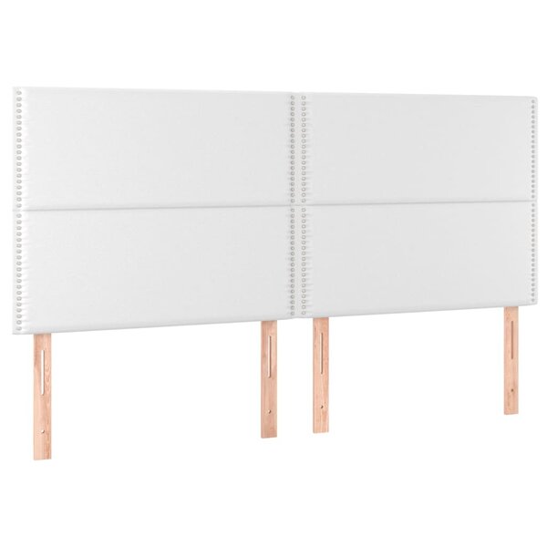 vidaXL Têtes de lit 4 Pièces Blanc 80x5x78/88 cm Similicuir