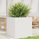 vidaXL Jardinière blanc 70x70x68 5 cm bois de pin massif