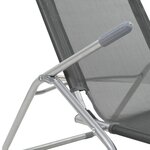 vidaXL Chaises longues pliables 2 Pièces Textilène Anthracite