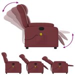 vidaXL Fauteuil de massage inclinable Rouge bordeaux Similicuir