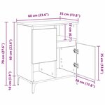 vidaXL Buffet chêne artisanal 60 x 35 x 70 cm Bois d'ingénierie