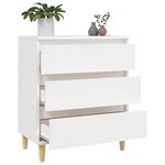 vidaXL Buffet Blanc 60x35x70 cm Bois d'ingénierie
