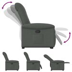 vidaXL Fauteuil inclinable Gris foncé Tissu