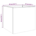 vidaXL Jardinière vert olive 49x47x46 cm acier laminé à froid