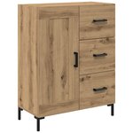 vidaXL Haut Armoire avec tiroir Chêne artisanal 69 5 x 34 x 180 cm