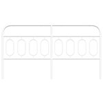 vidaXL Tête de lit métal blanc 160 cm