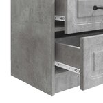 vidaXL Cabinet de chevet avec tiroir Gris béton 43 x 34 5 x 44 5 cm