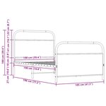 vidaXL Cadre de lit sans matelas 100x190 cm chêne sonoma