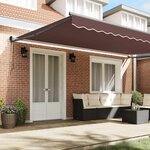 vidaXL Auvent rétractable automatique marron 500x300 cm