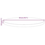 vidaXL Dessus de table Blanc Ø50x2 5 cm Bois de pin massif