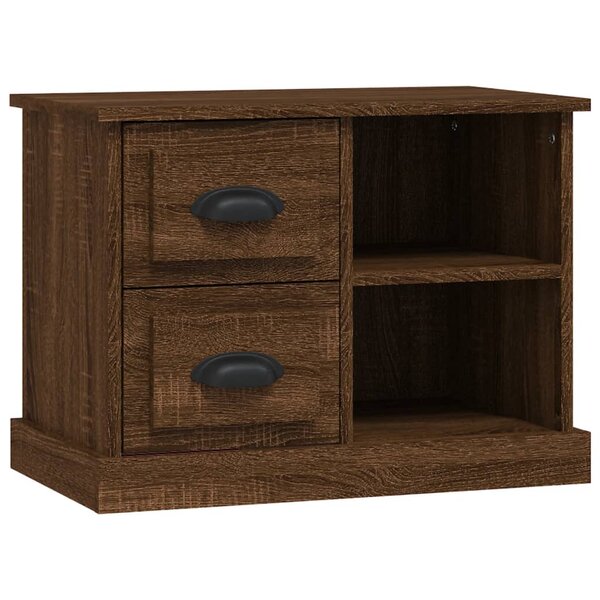 vidaXL Table de chevet chêne marron 60x35 5x45 cm
