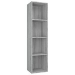 vidaXL Bibliothèque/Meuble TV Sonoma gris 36x30x143 cm