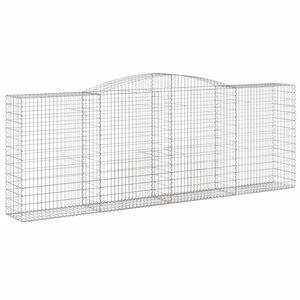 vidaXL Panier de gabions arqué 400x50x140/160 cm Fer galvanisé