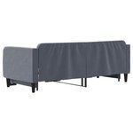 vidaXL Lit de jour avec gigogne sans matelas gris foncé 80x200 cm