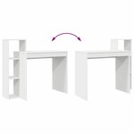 vidaXL Bureau avec étagère Blanc 100 x 40 x 90 cm Bois d'ingénierie