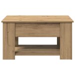vidaXL Table basse chêne artisanal 79x49x41 cm bois d'ingénierie