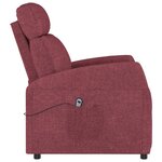 vidaXL Fauteuil inclinable électrique Rouge bordeaux Tissu