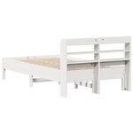 vidaXL Cadre de lit sans matelas blanc 100x200 cm bois de pin massif