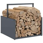 vidaXL Portant de bois chauffage anthracite 40x40x40 cm
