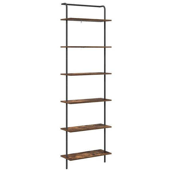 vidaXL Étagère Chêne fumé 60 x 24 x 203 cm Bois d'ingénierie