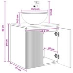 vidaXL Vanité de lavabo mural Gris béton 49 5 x 41 x 64 5 cm