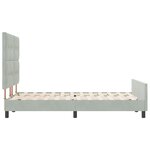 Lit vidaXL Gris clair 140x190 cm en Velours