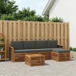 vidaXL Ensemble de canapés d'extérieur 6 Pièces Naturel et Anthracite