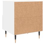 vidaXL Tables de chevet 2 Pièces blanc 40x35x47 5 cm bois d’ingénierie