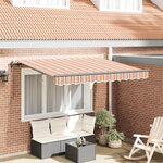vidaXL Auvent Rétractable Jaune et orange et blanc