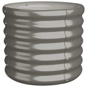 vidaXL Jardinière de jardin Acier galvanisé 40x40x36 cm Gris
