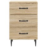 vidaXL Cabinet de chevet avec tiroir Chêne Sonoma 43 x 41 x 66 5 cm