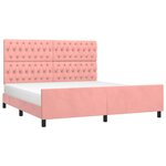 vidaXL Cadre de lit sans matelas rose velours