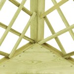 vidaXL Pergola d'angle avec siège 130x130x197 cm Pin imprégné