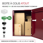 Boite à colis atout 1 porte rouge ral 3004 b