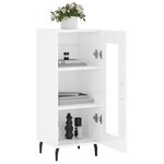 vidaXL Buffet Blanc brillant 34 5x34x90 cm Bois d'ingénierie